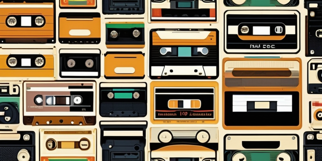 Коллаж ностальгических изображений 90-х годов.