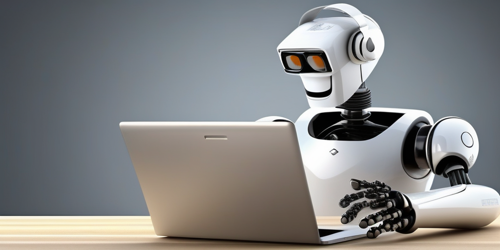 Забавная иллюстрация поискового робота, читающего описание веб-сайта.