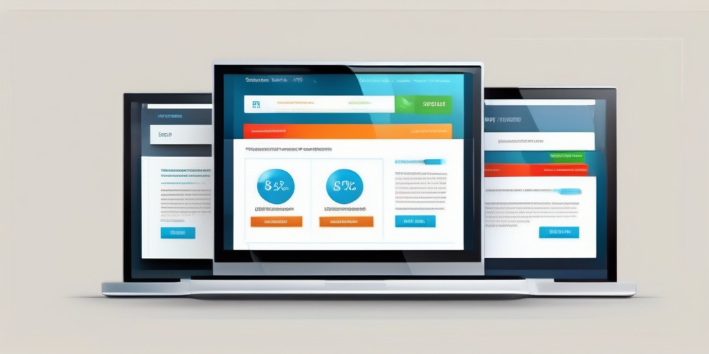 Иллюстрация быстро загружаемого сайта с чистым и современным дизайном, демонстрирующая улучшенный пользовательский опыт