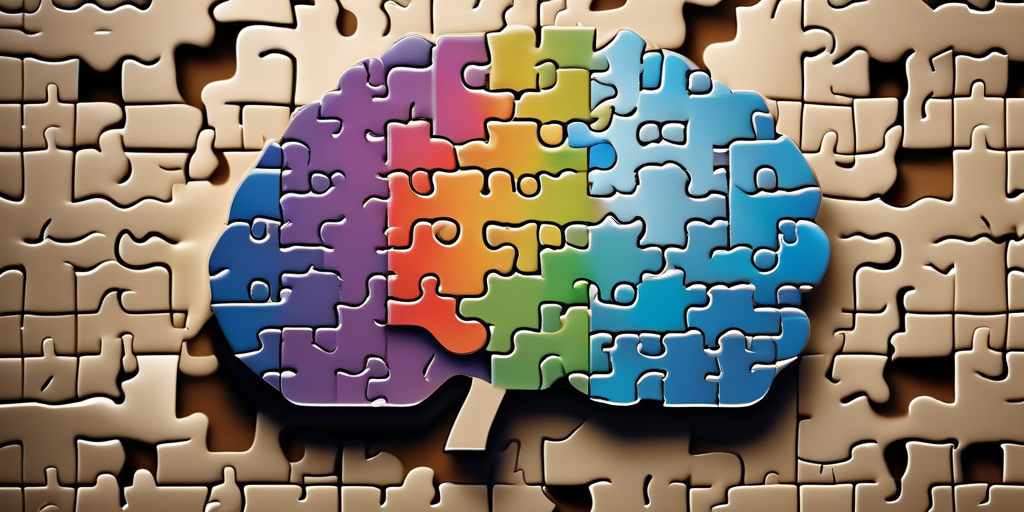Иконка мозга из кусочков головоломки, символизирующая маркетинг