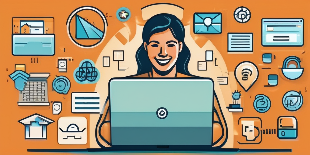 Человек с ноутбуком, символизирующий заработок в интернете и реферальные программы.