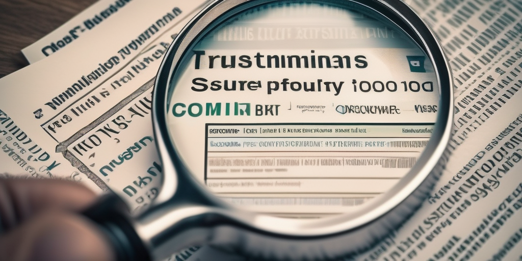 Лупа над списком онлайн-платформ, подчеркивающая надежность и безопасность