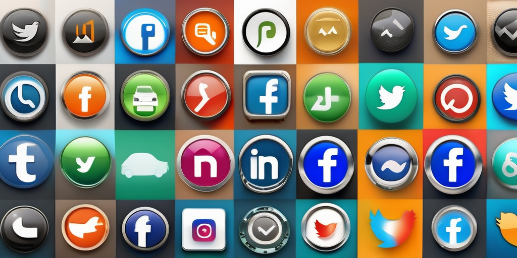 Коллаж из различных источников трафика: социальные сети, баннеры, приложения