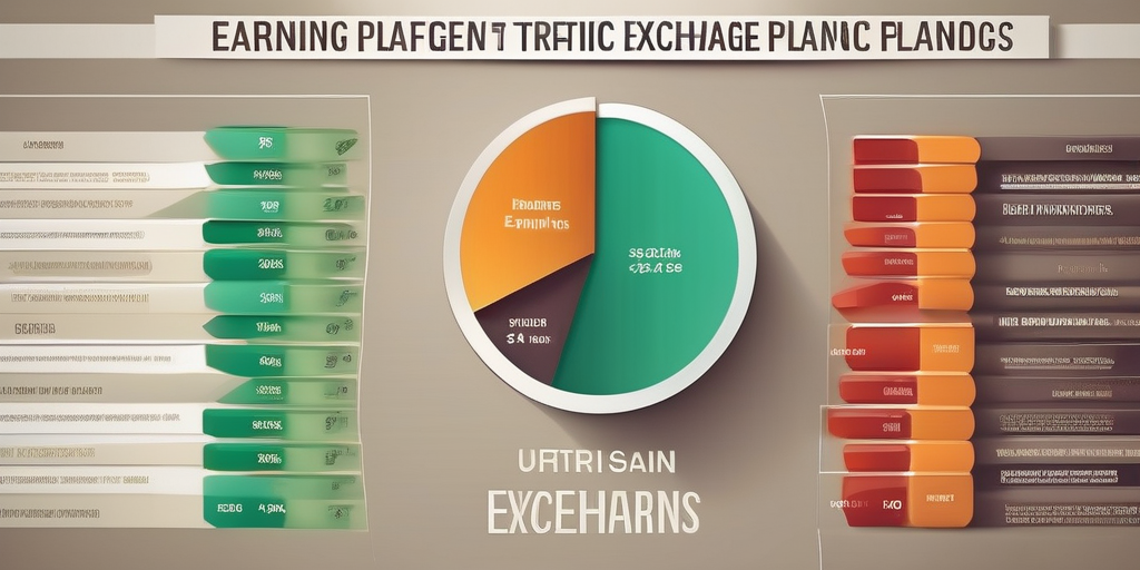 Круговая диаграмма, сравнивающая доходы от разных платформ обмена трафиком.