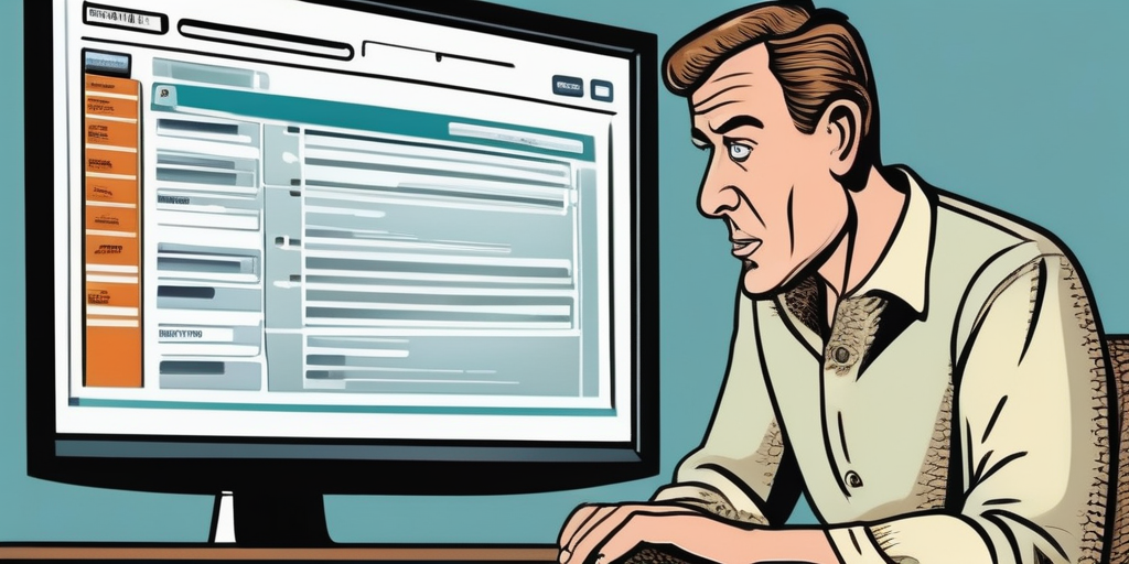 Человек в замешательстве перед экраном с заданиями на буксе.