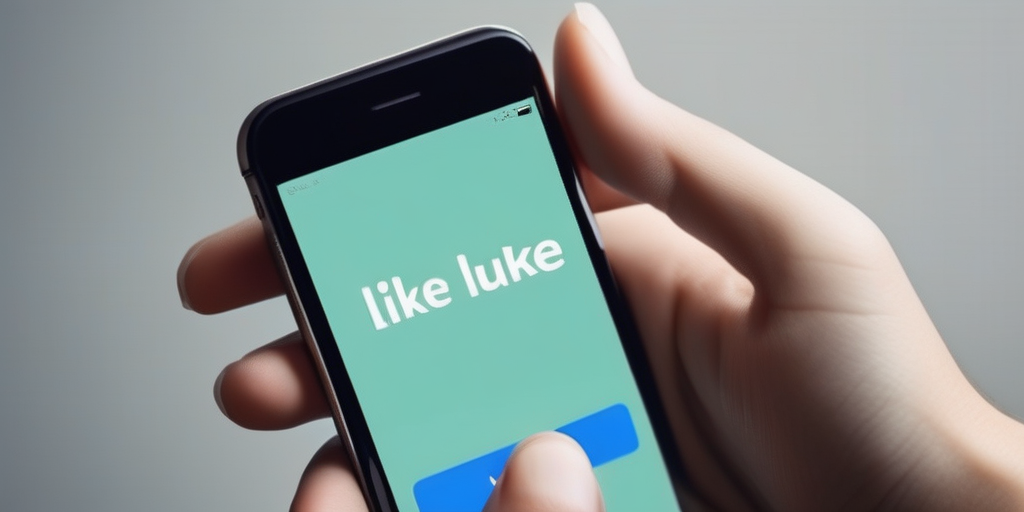 Рука ставит лайк в социальной сети