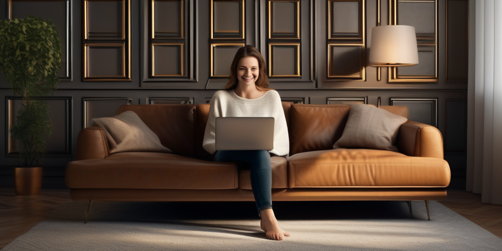 Человек отвечает на онлайн-опрос на ноутбуке