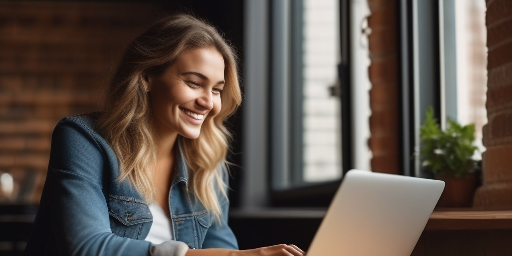 Студент заполняет онлайн-опрос на ноутбуке