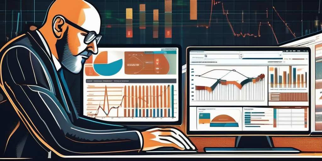 Вебмастер анализирует статистику трафика на ноутбуке.