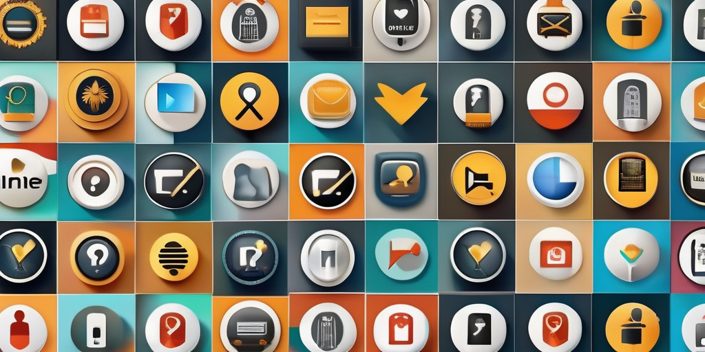 Коллаж с иконками популярных сайтов опросов.