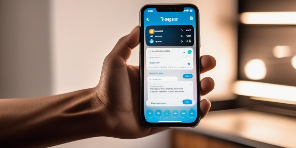 Рука держит смартфон с интерфейсом Telegram-канала и графиком доходов.