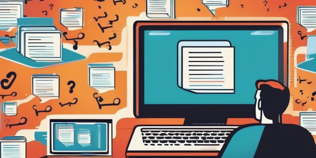 Человек с сомнением смотрит на ноутбук