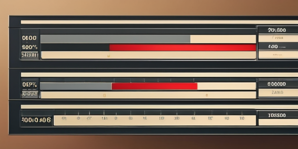 Индикатор прогресса, символизирующий процесс онлайн-заработка