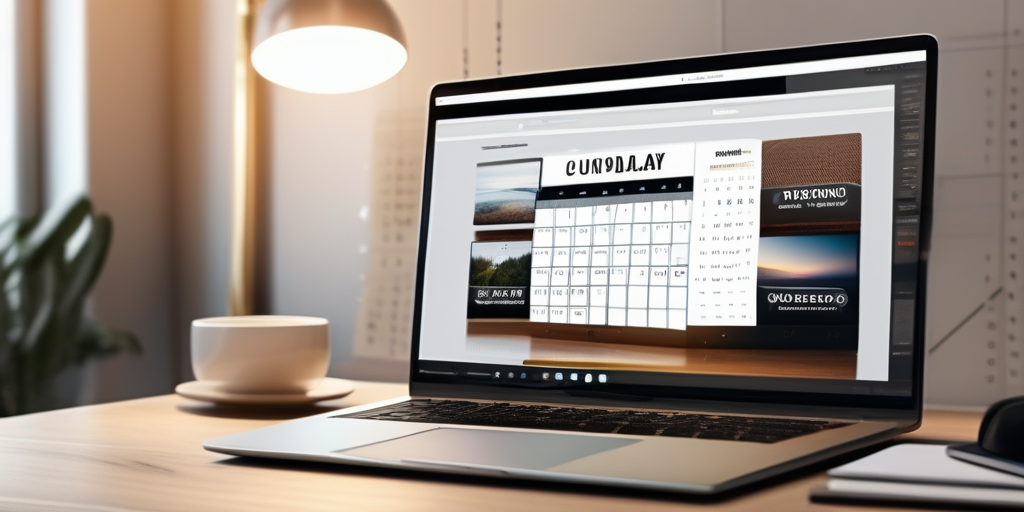 Рабочий стол с контент-планом в социальных сетях