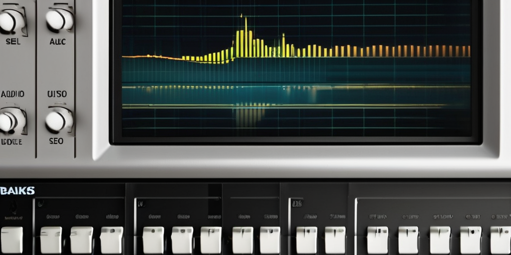 Крупный план звуковой волны с надписью