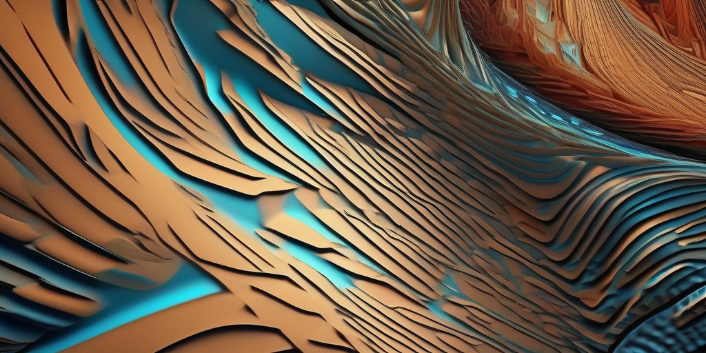 Изображение абстрактных форм и цветов, напоминающих нейронную сеть.