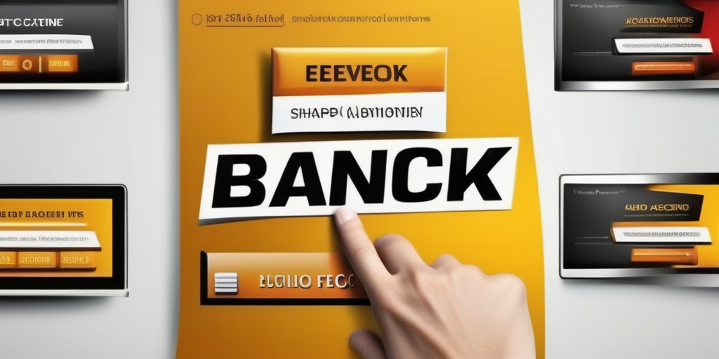 Рука кликает на яркий баннер с рекламой.