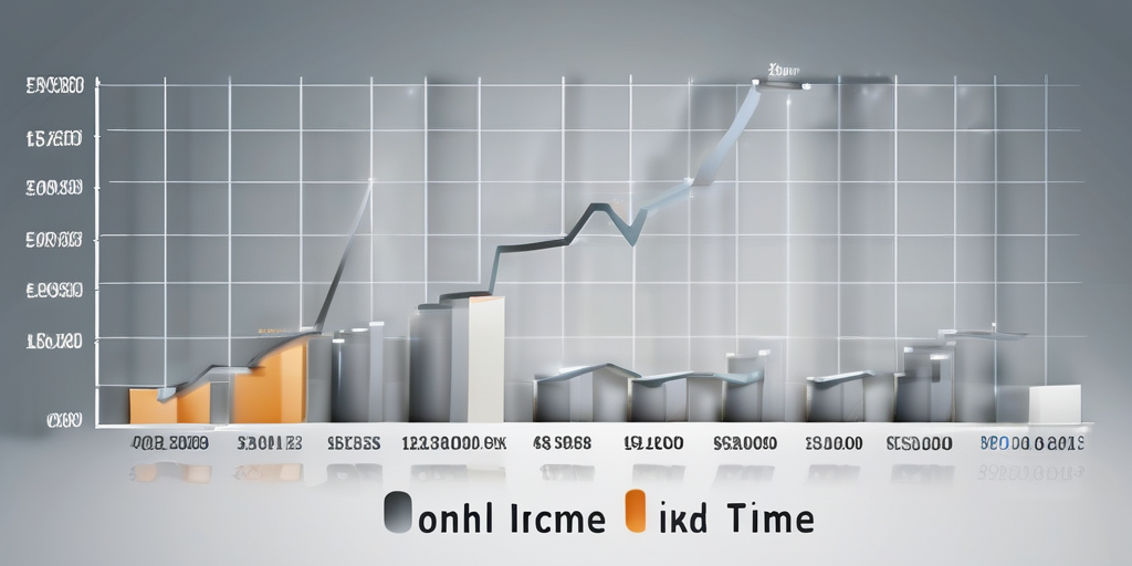 График роста онлайн-дохода от микрозадач с течением времени.
