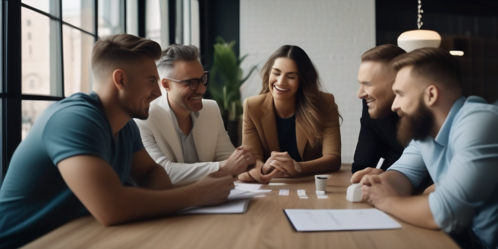 Команда маркетологов, работающая над проектом